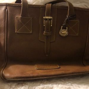 Brown leather dooney and bourke
